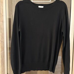 Elegant Black Crew Neck Sweater